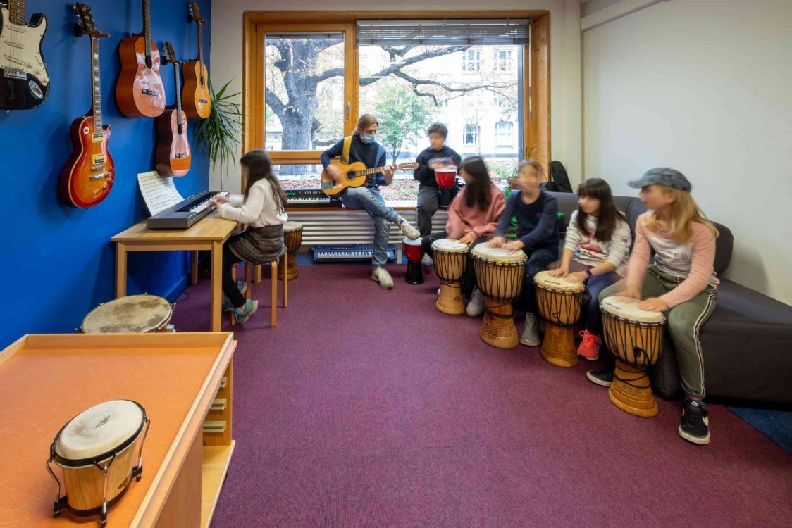 Musikraum im Kinderzentrum Willemerstraße 22
